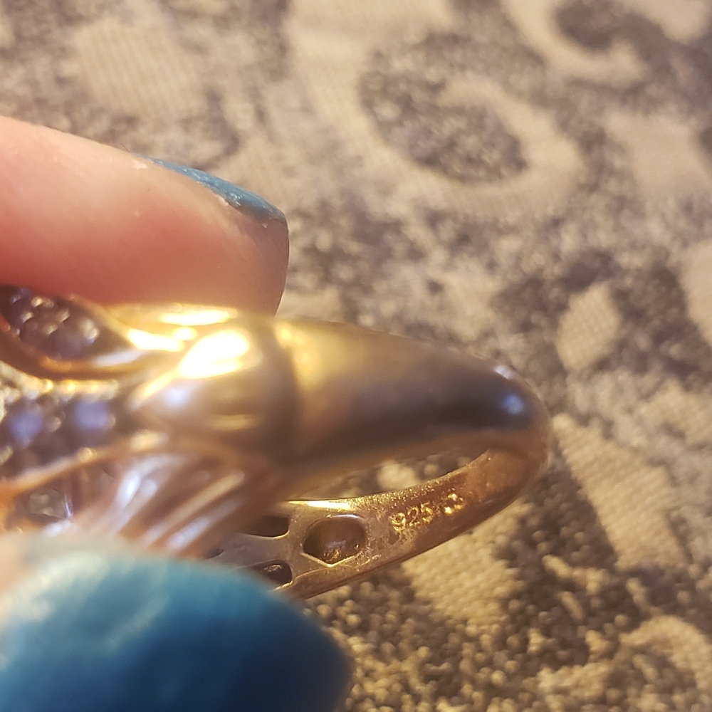 Host Pick Amazing Victoria Wieck Rose De France Amethyst swan Ring Rare - Picture 9 of 11